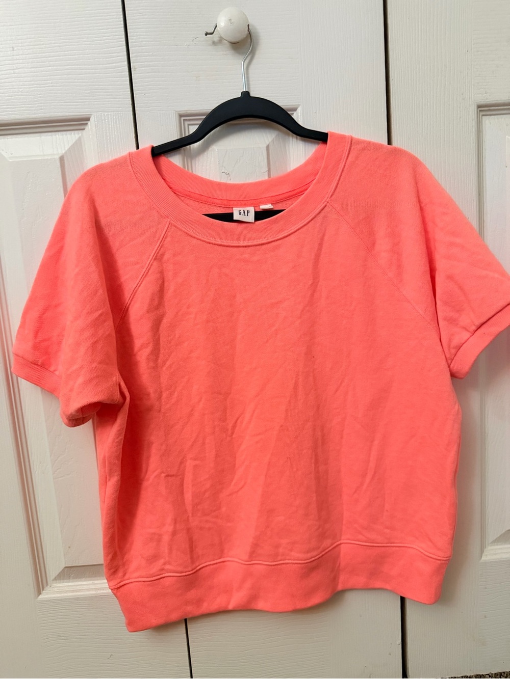GAP  Coral Short-Sleeve Pullover Sweatshirt